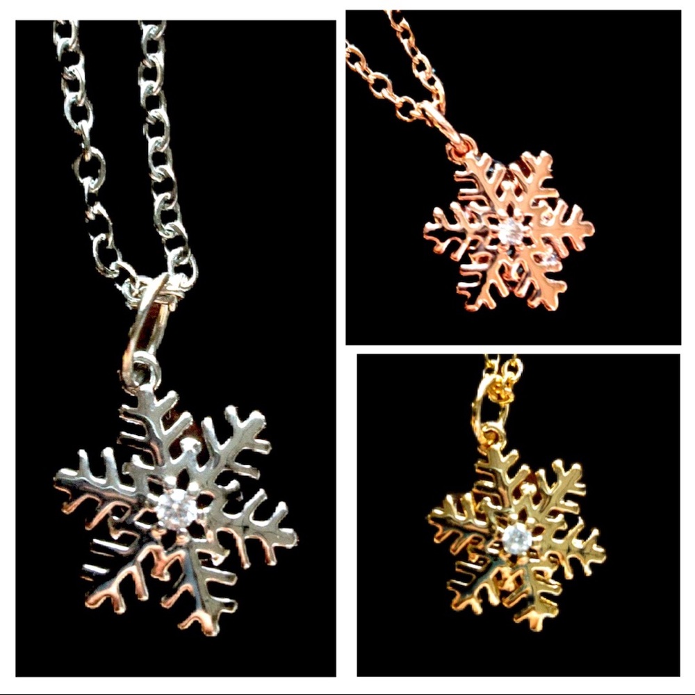 Necklace | Dainty ❄️ Snowflake IN MULTIPLE COLORS